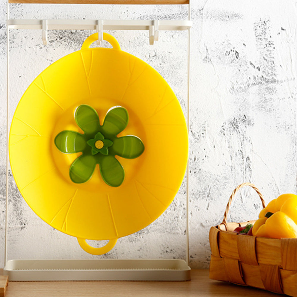 Flower-Shaped Silicone Pot Cover – Anti-Overflow Cooking Lid