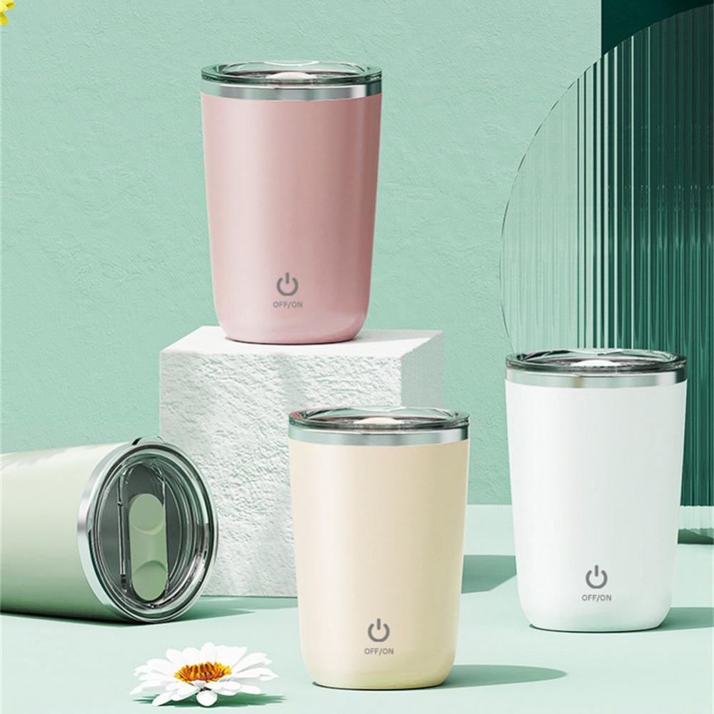 350ml Electric Self-Stirring Coffee Mug – Stainless Steel Automatic Mixing Cup