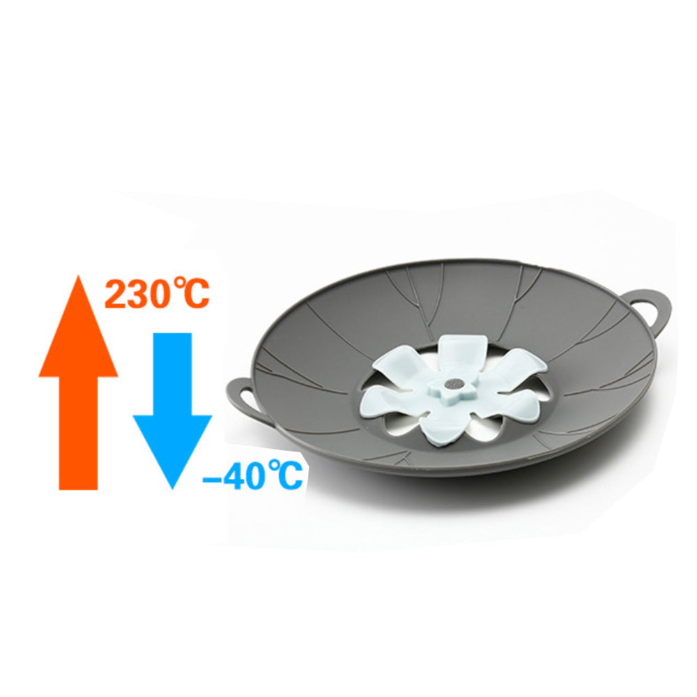 Flower-Shaped Silicone Pot Cover – Anti-Overflow Cooking Lid