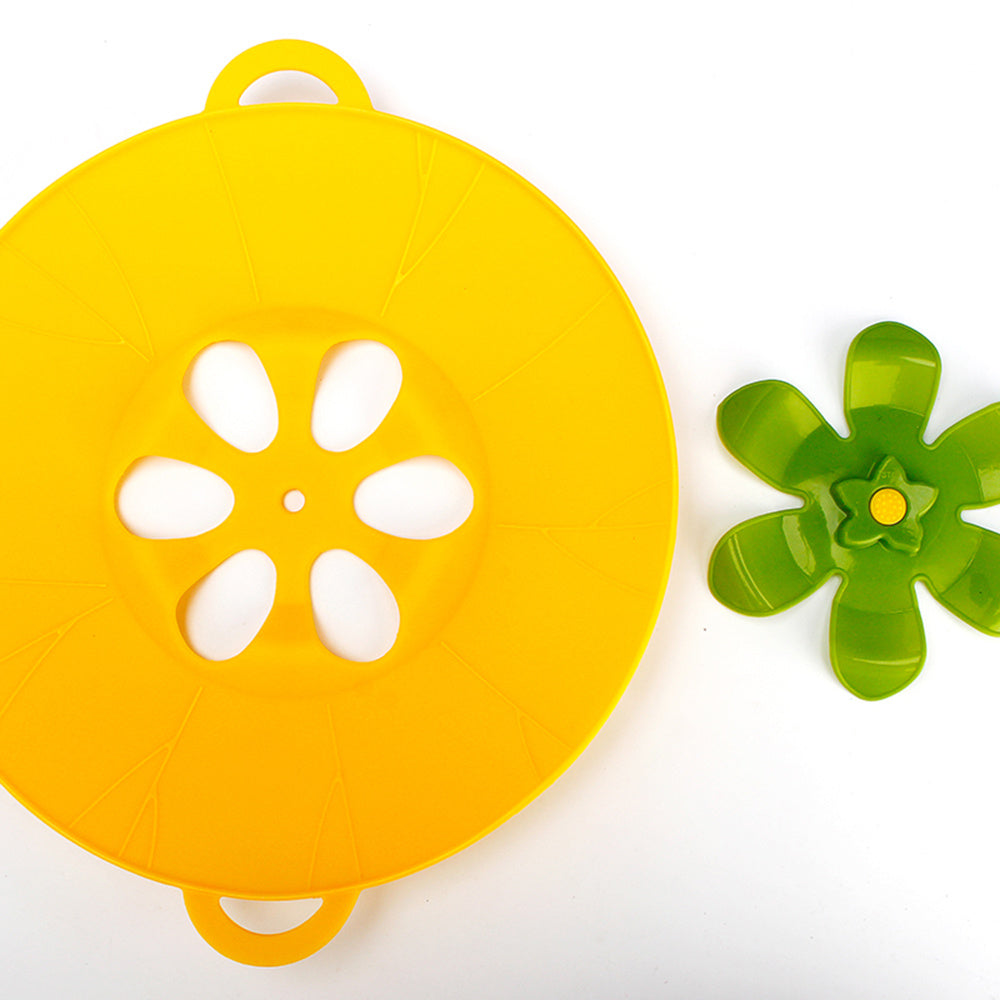 Flower-Shaped Silicone Pot Cover – Anti-Overflow Cooking Lid