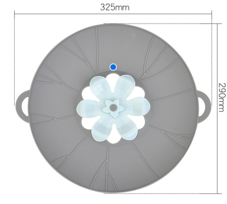 Flower-Shaped Silicone Pot Cover – Anti-Overflow Cooking Lid