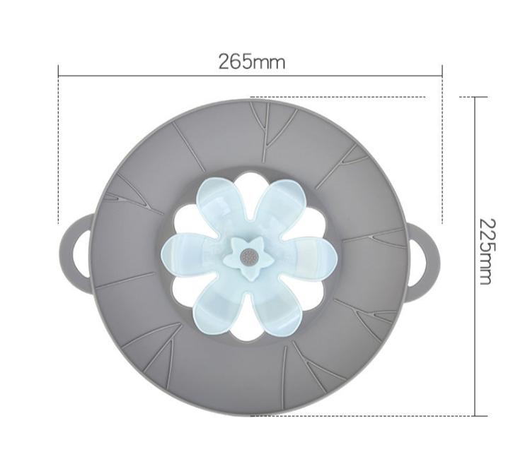 Flower-Shaped Silicone Pot Cover – Anti-Overflow Cooking Lid