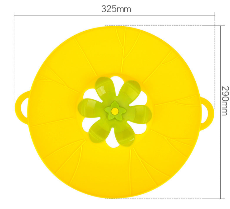 Flower-Shaped Silicone Pot Cover – Anti-Overflow Cooking Lid