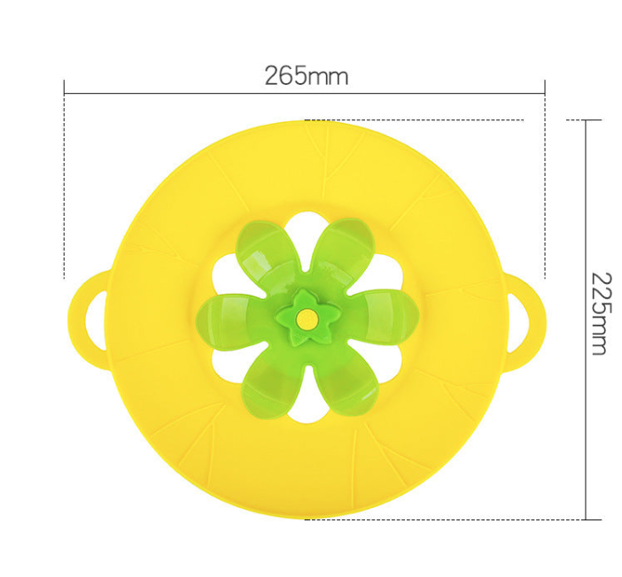 Flower-Shaped Silicone Pot Cover – Anti-Overflow Cooking Lid